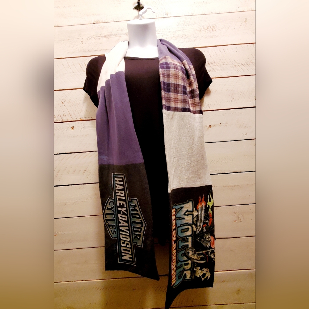 Upcycled Harley-Davidson Tshirt Scarf